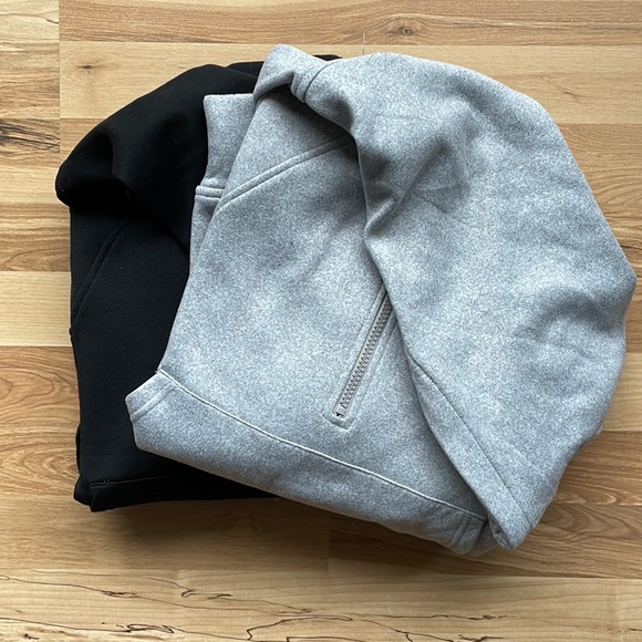 Tops Amazon Lululemon Dupes Scuba 34 Zip Black And Grey Poshmark